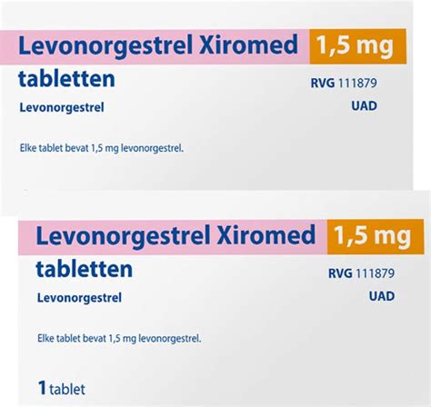 Xiromed Morning Afterpil Levonorgestrel 1 5 Mg 2 X 1 Tablet Bol