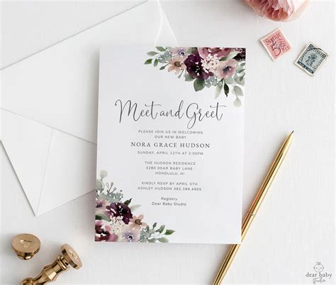 Meet And Greet Invitation Template Printable Meet And Greet Etsy