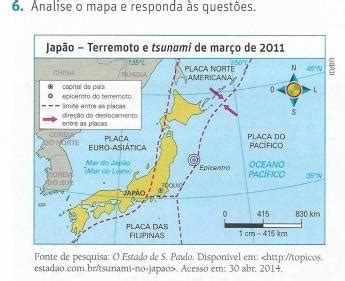 6 Analise o mapa e responda às questões a Defina epicentro b