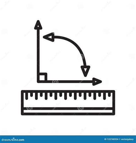 Measure Icon Vector Sign And Symbol Isolated On White Background Stock