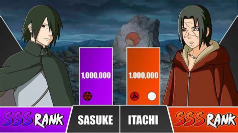 Sasuke Vs Itachi Power Levels 🔥 I Boruto Naruto Power Scale Youtube