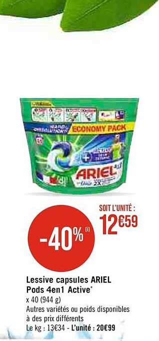 Promo Lessive Capsules Ariel Pods En Active Chez Intermarch Hyper