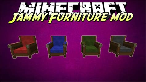 Minecraft Mod Review Jammy Furniture Mod Youtube