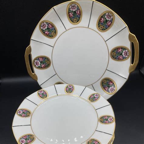 Art Deco Plates Art Deco Antique Dessert Plates Antique Cake Plates En