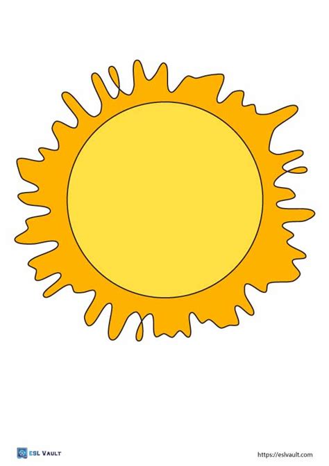 Free Printable Sun Templates And Outlines Esl Vault