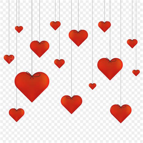 Hanging Hearts Clipart Transparent Png Hd Beautiful Set Of Red Hearts