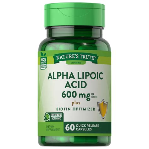 Save On Nature S Truth Alpha Lipoic Acid 600 Mg Quick Release Capsules