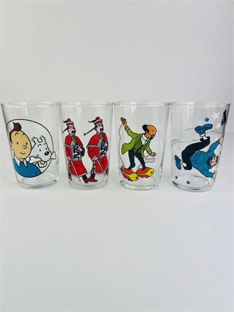 Tintin Set Of 4 Glasses 1960s Catawiki