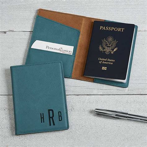 Personalized Faux Leather Passport Holder