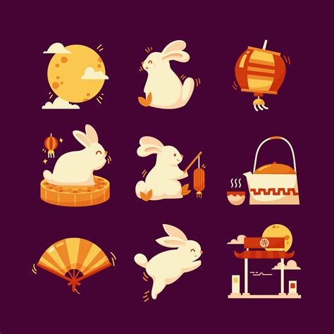Mid Autumn Rabbit Icon 3107691 Vector Art At Vecteezy