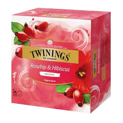 TWININGS Ceai Infuzie Cu Macese Si Hibiscus 100 Plicuri Ambalate