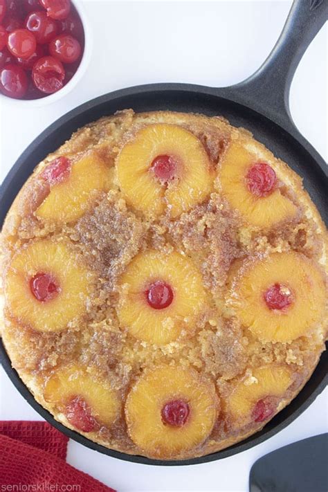 Skillet Pineapple Upside Down Cake - seniorskillet.com