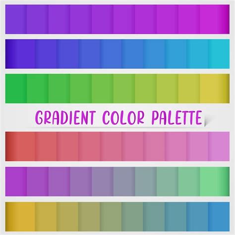 Palette De Couleurs Dégradées Vecteur Premium