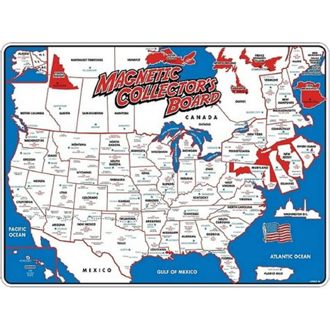 State Magnet Magnetic Collectors Map Board