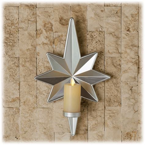 Sidedeal Luminara Indoor Star Wall Sconce Moving Flame Slim Pillar