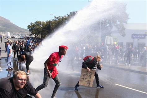 Aminextprotest Police Use Water Cannons Against Protesters Groundup