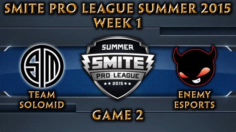 SPL NA Week 2 Team SoloMid Vs Enemy Esports Game 2 YouTube