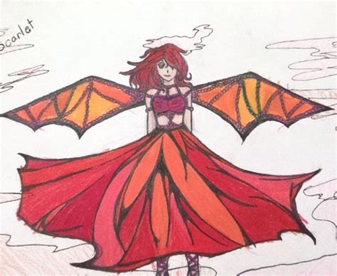 Heres A Fan Art Of Queen Scarlet In The Wings Of Fire Series As A