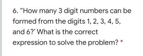 Solved How Many Digit Numbers Can Be Formed From The Digits