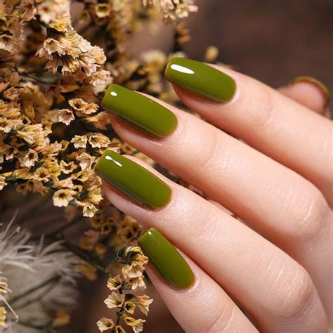 Olive Green Color Series Gel Polish Pretty Gel Nails Green Nail