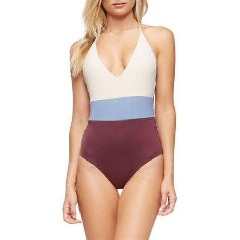 Tavik Swim Tavik Womens Chase Color Blocked One Piece Halter Top