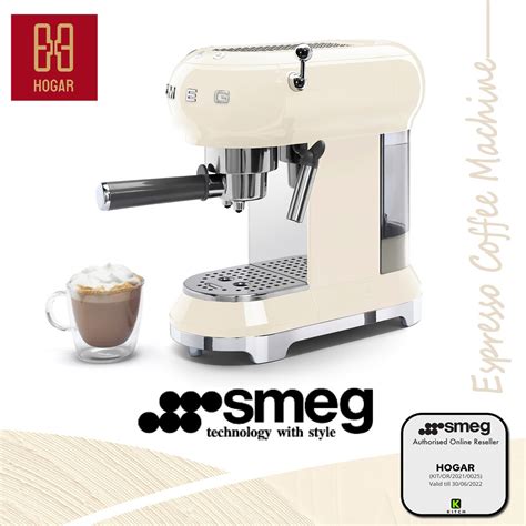 Smeg Espresso Coffee Machine Ecf Cream Shopee Malaysia