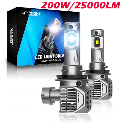 Novsight N H H Led Headlight Light Bulb W Lm A Pair K