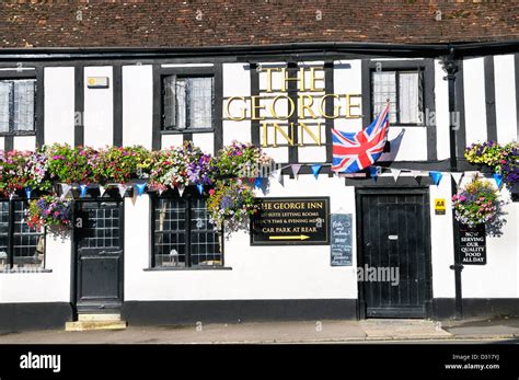 Traditional British Pub Exterior The George Inn Mere Wiltshire