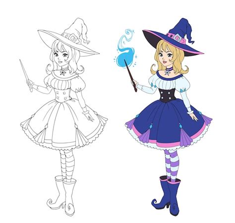 Anime Witch Drawing