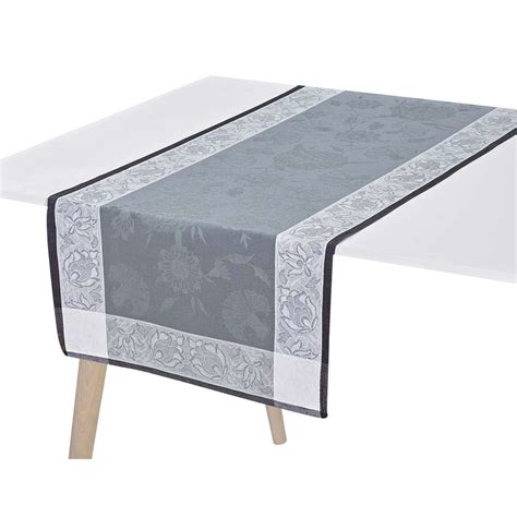 chemin de table Le Jacquard Français Ottomane Ardoise