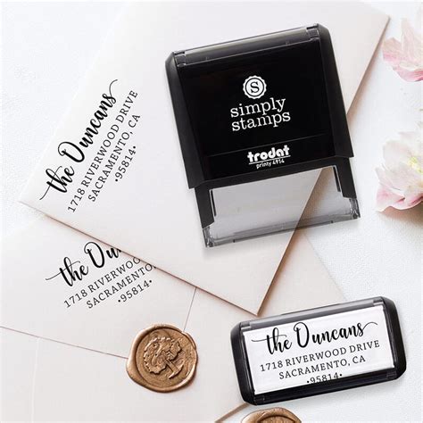 Custom Self Inking Address Stamp 4 Line Personalized Return Address