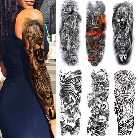 Leoars Extra Temporary Tattoo Fake Tattoo Sleeves Fake Tattoos Arm