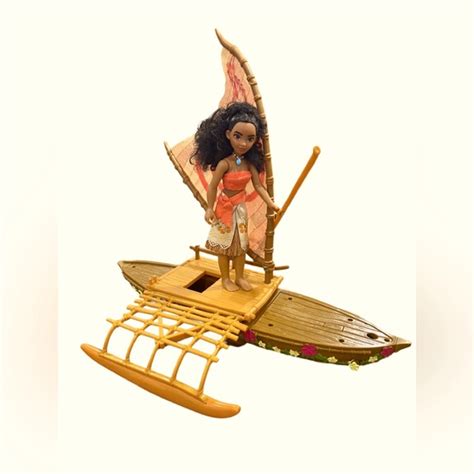 Disney Toys Disneys Moana 19 Starlight Boat Outrigger Sailing Canoe