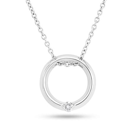 White Gold Diamond Circle Pendant Bell And Brunt