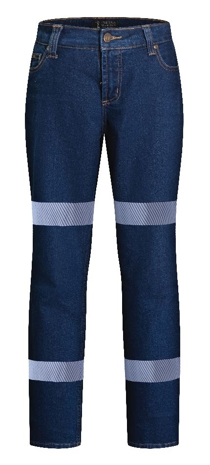 Womens Reflective Stretch Denim Jeans Ritemate Workwear