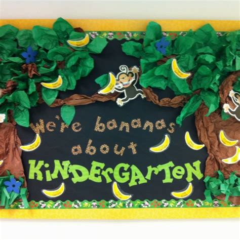 Kindergarten Bulletin Board Ideas Jungle Themed Bulletin Board For Kindergarten Bulletin