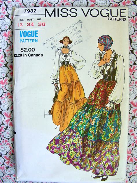 Miss Vogue Pattern 7932 Rare Uncut Vintage 1970s Etsy