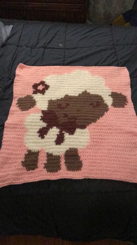 Sheep Baby Blanket Etsy