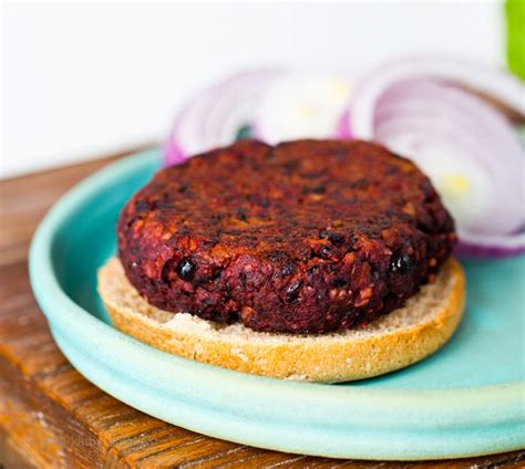 Black And Beet Mushroom Walnut Veggie Burgers Vegan Recipe