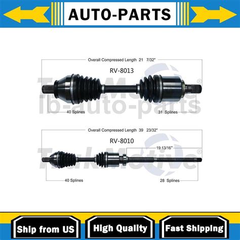 For Land Rover LR2 2X TrakMotive Front Left Front Right CV Axle Shaft