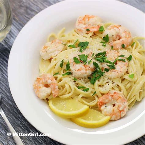 Creamy Lemon Shrimp Pasta With White Wine Homemade Happy Hour