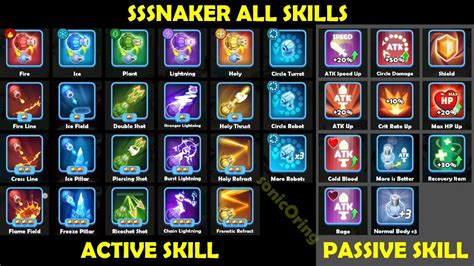 Sssnaker All Skills List Guide Beginner Tips Youtube