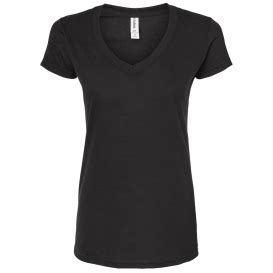 Tultex Women S Poly Rich V Neck T Shirt Black Full Source