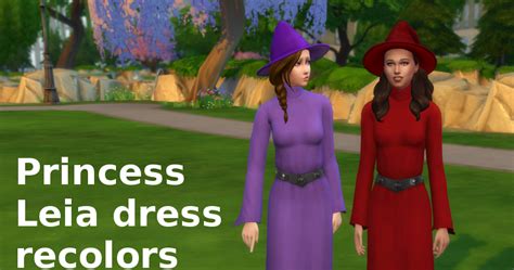 Stinky Egg Sandwich Sims: Princess Leia dress recolors for Sims 4