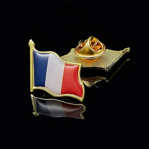 French Flag Epoxy Lapel Pin Badgebrooch France Tricolore Rebublique