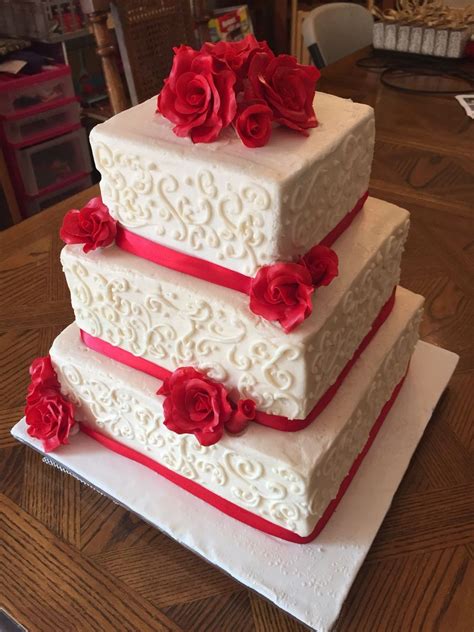 Red Velvet Wedding Cake Donna Milburn Torta Nuziale