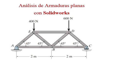 Analisis Estructural Con Solidworks Armaduras Planas Youtube