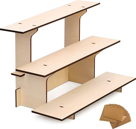 3 Tier Wooden Display Stand Farmers Market Display Shelf