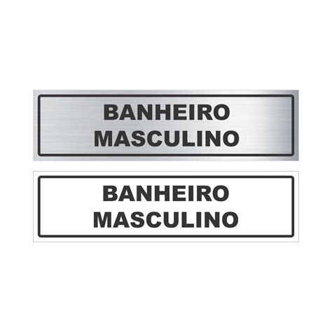 Loja Towbar Placa Identifica O Banheiro Masculino