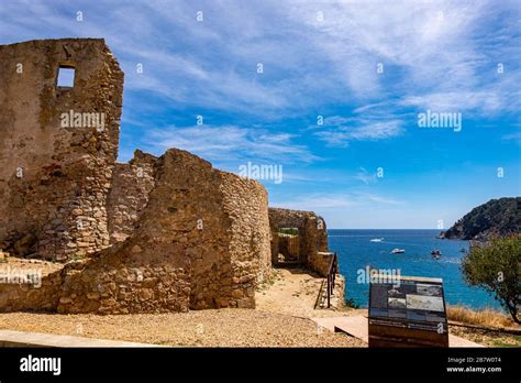 Landscape Fosca Beach In Palamos Costa Brava Catalonia Spain Stock